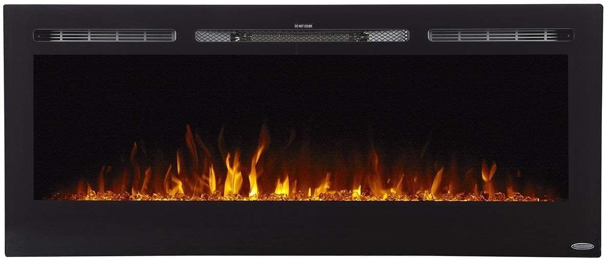 50" Wide-in Wall Recessed - 30 Realistic Ember Color/Flame Options - 1,500W Heater w/Thermostat - Log & Crystal Hearth Options - Alexa/WiFi Enabled